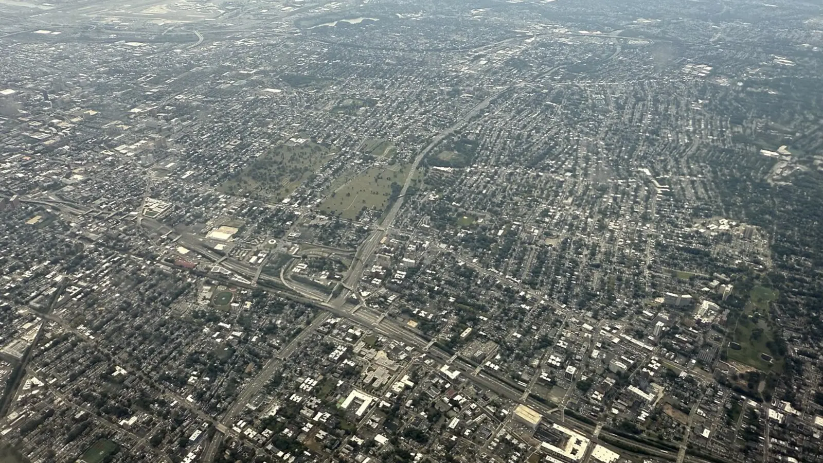 Aerial view of East Orange in Essex County, New Jersey