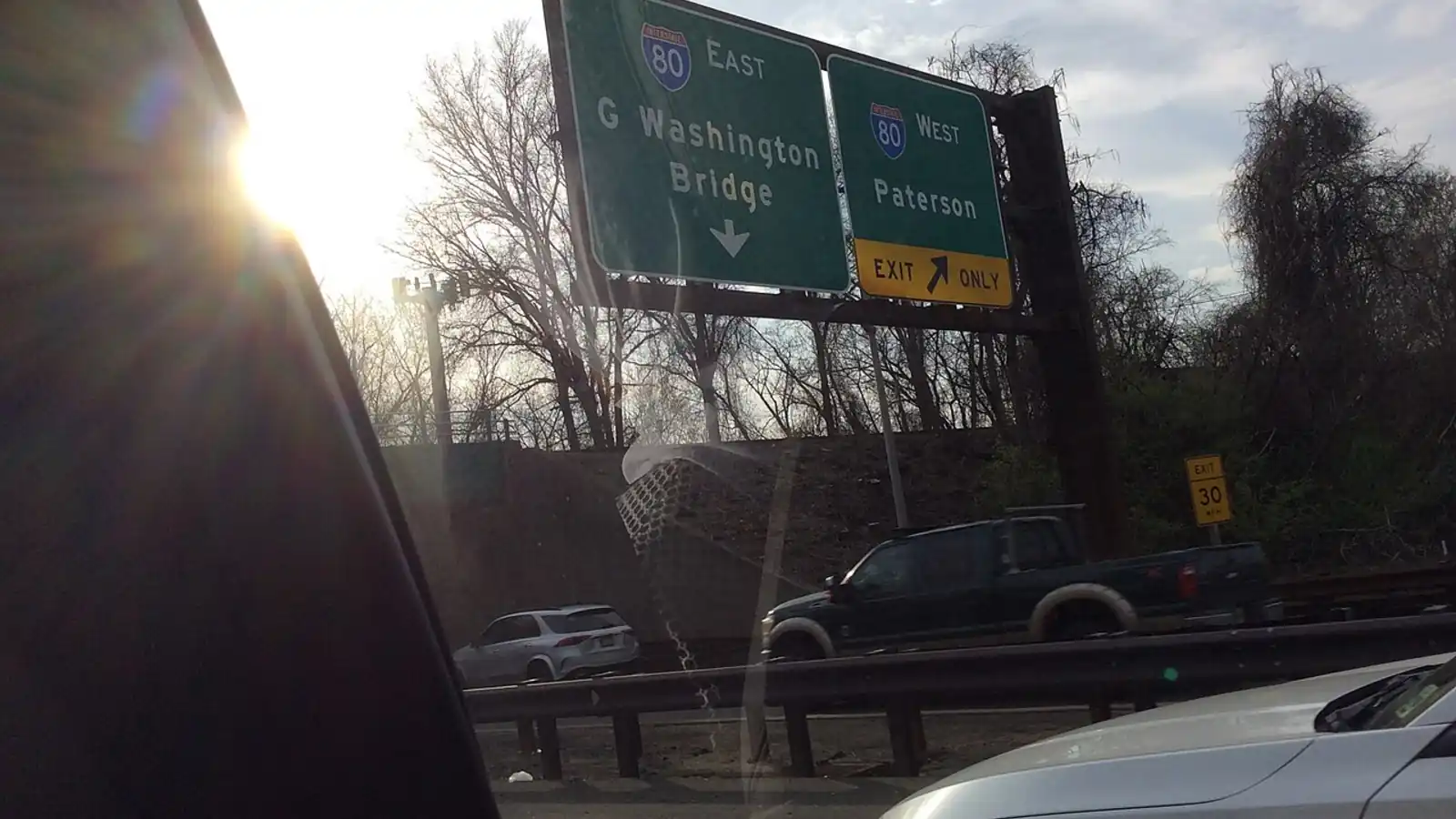 Interstate 80 corridor in Saddle Brook, New Jersey